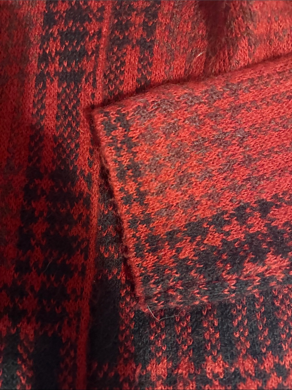 Christian Siriano Red and Black Knit Sweater Jacket L - Picture 3 of 9